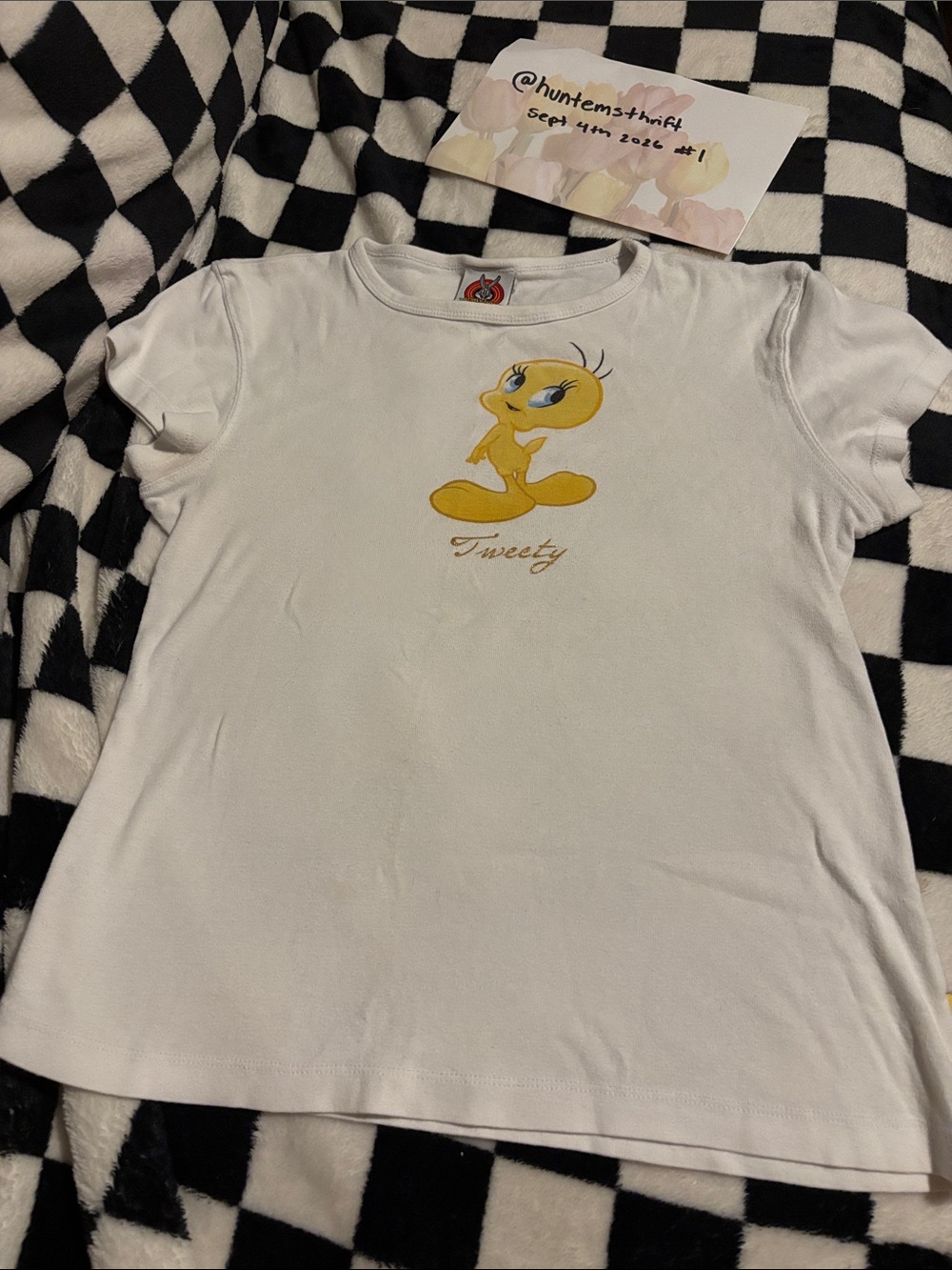 Ladies small 2005 tweety baby doll tshirt